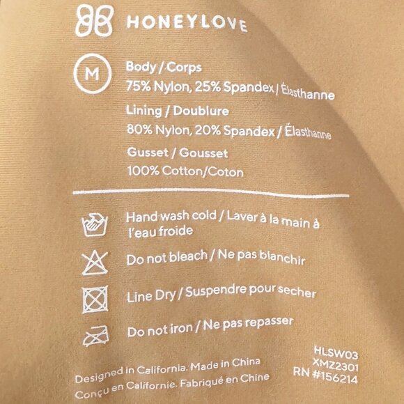 HoneyLove SuperPower Shapewear Compression Shorts Nude Intimates Boning Medium - Picture 5 of 8